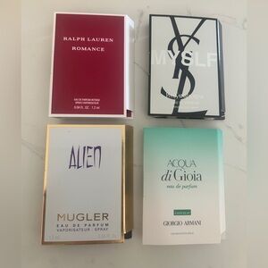 Designer Perfume Sample Set |YSL, Armani, Mugler, Ralph Lauren |New Travel Minis